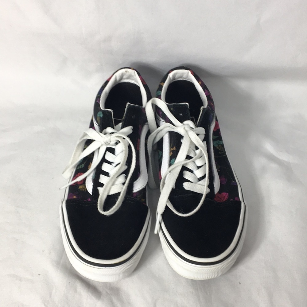Vans Women’s Old Skool Black Floral Skate Sneakers Size 5.5 GREAT Condition - Picture 4 of 15